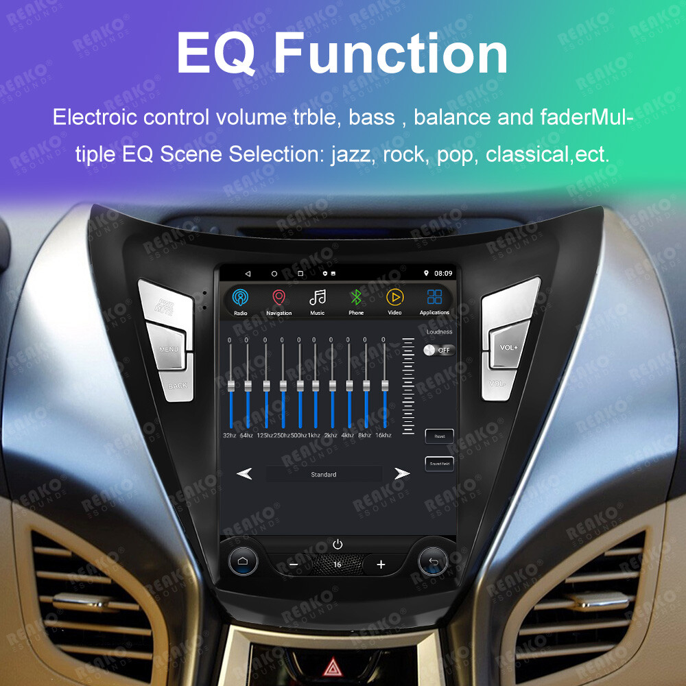 9.7”2+23G Car Radio Player For Hyundai Elantra 2011-2013 Apple Carplay GPS Nav