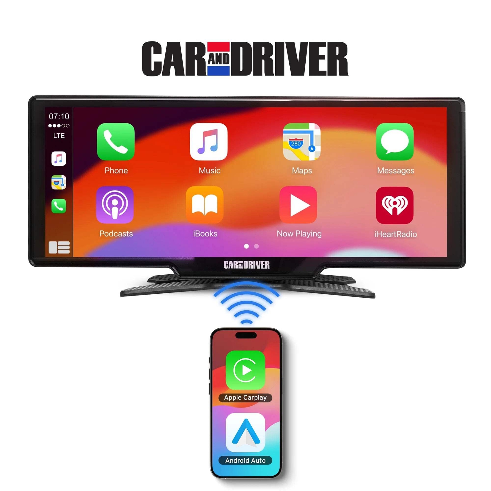 Car and Driver Intellidash Pro X10 Wireless Carplay, New, 10″ Touch Screen Displ