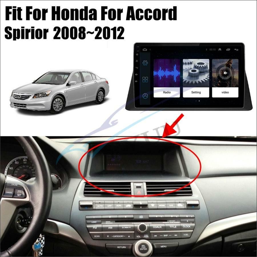 Car Android 9.1 HD Quad-core 10.1″ GPS Wifi RAM 2GB ROM 32GB For 08-12 Accord
