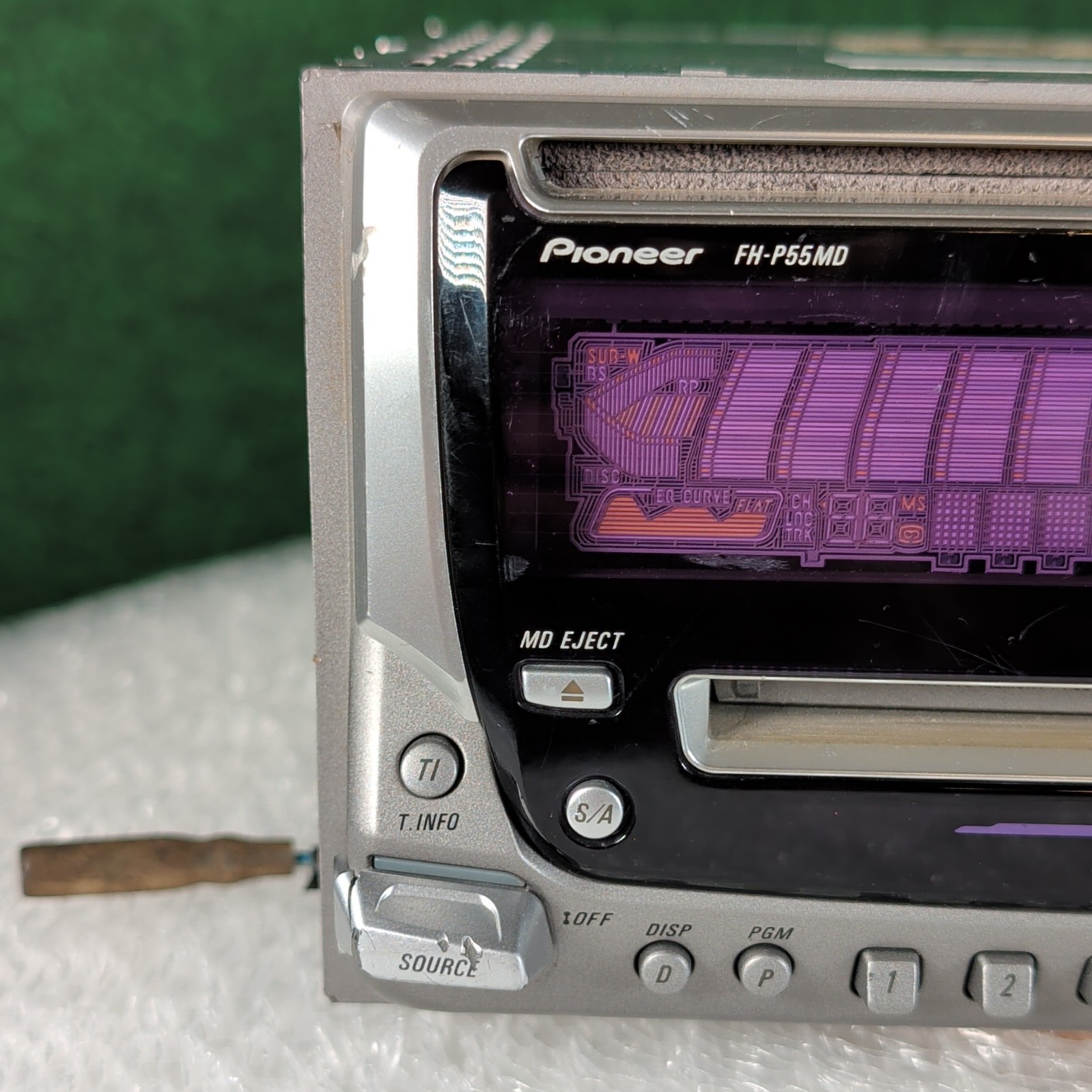 Pioneer Carrozzeria FH-P55MD 2DIN CD MD Player Tested see the pictures