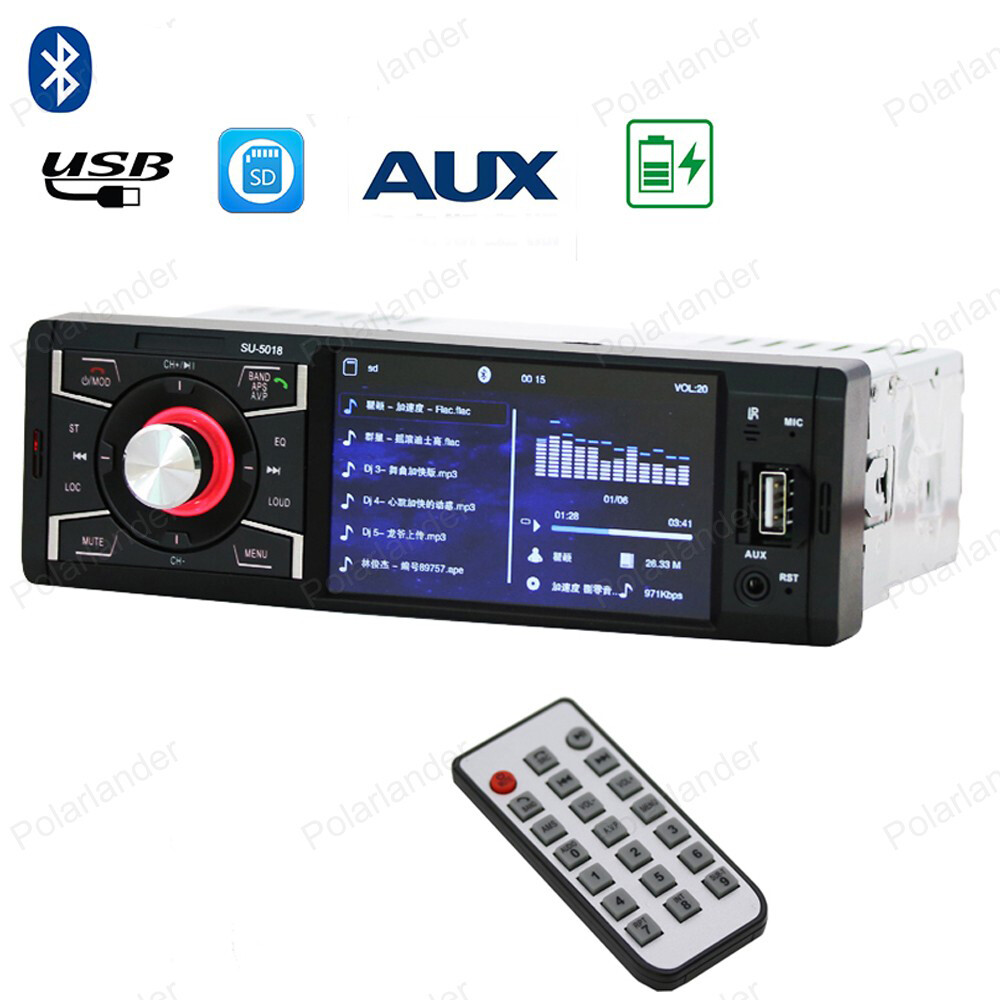 Single 1 DIN USB / TF card Bluetooth Car RadioMP5 remote control AUX/SD 4.1-inch