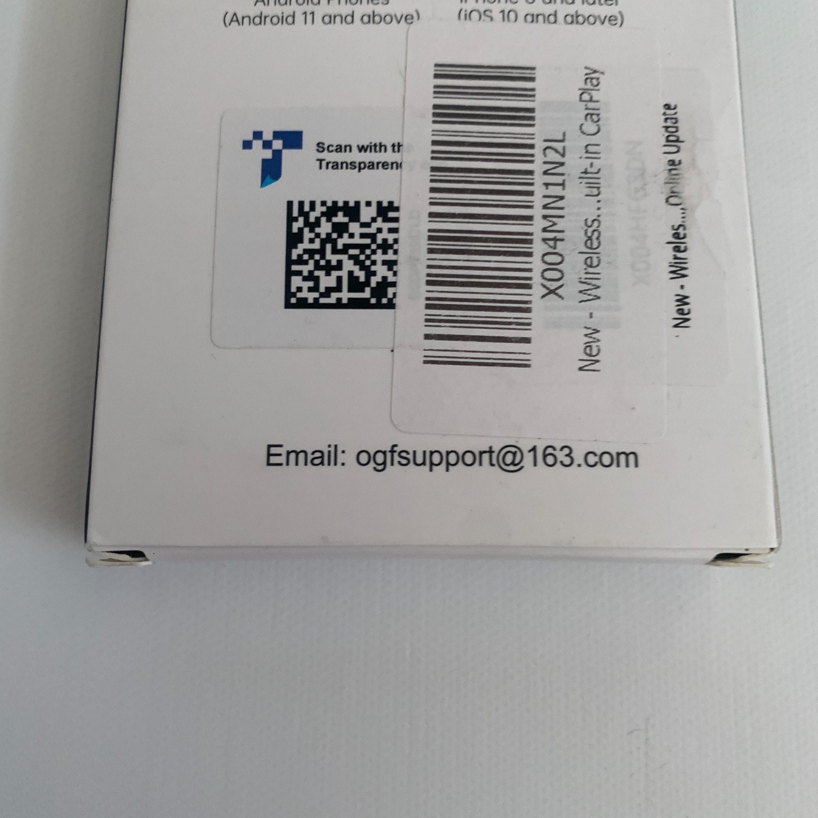 OGF High Speed Connection Wireless CarPlay Adapte Android 11+ And iPhone iOS 10+
