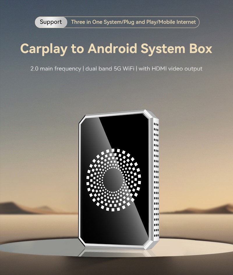 Wireless Carplay WIFI AI box Android 13 Auto Adapter Converter w/Netflix YouTube