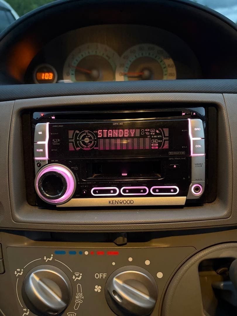 Used Kenwood DPX-40 Car Audio 2DIN type CD Cassette Receiver Player Japan