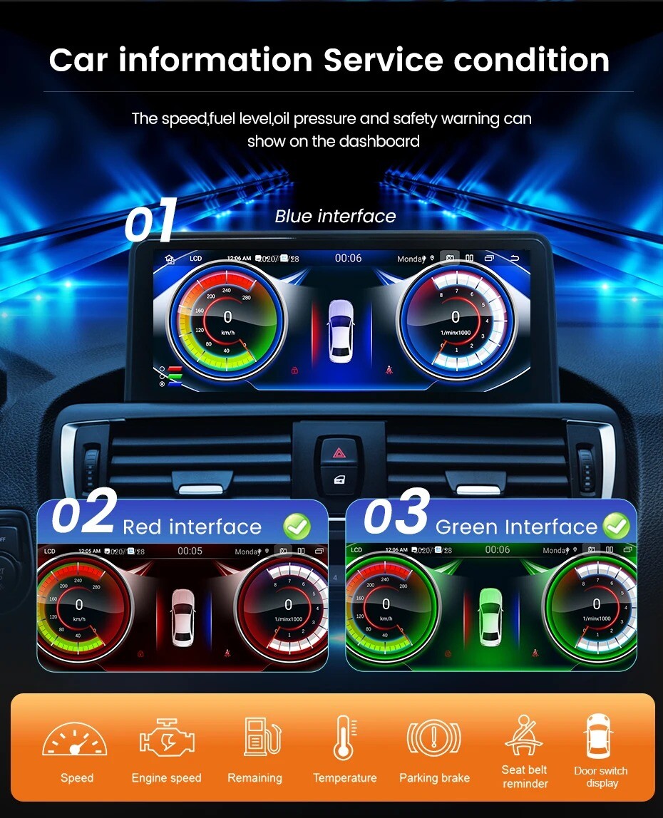 8.8inch For BMW 3/5 Series E60 E90 CIC Android 13 Car Stereo Radio GPS Carplay