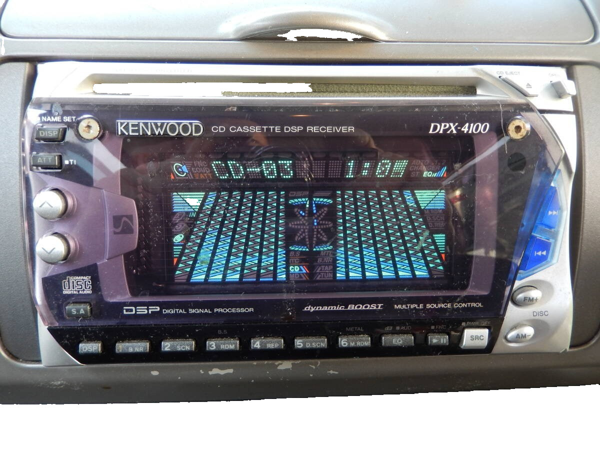 KENWOOD DPX-4100 2DIN CD Cassette Player Deck with Toyota Daihatsu Harness JDM