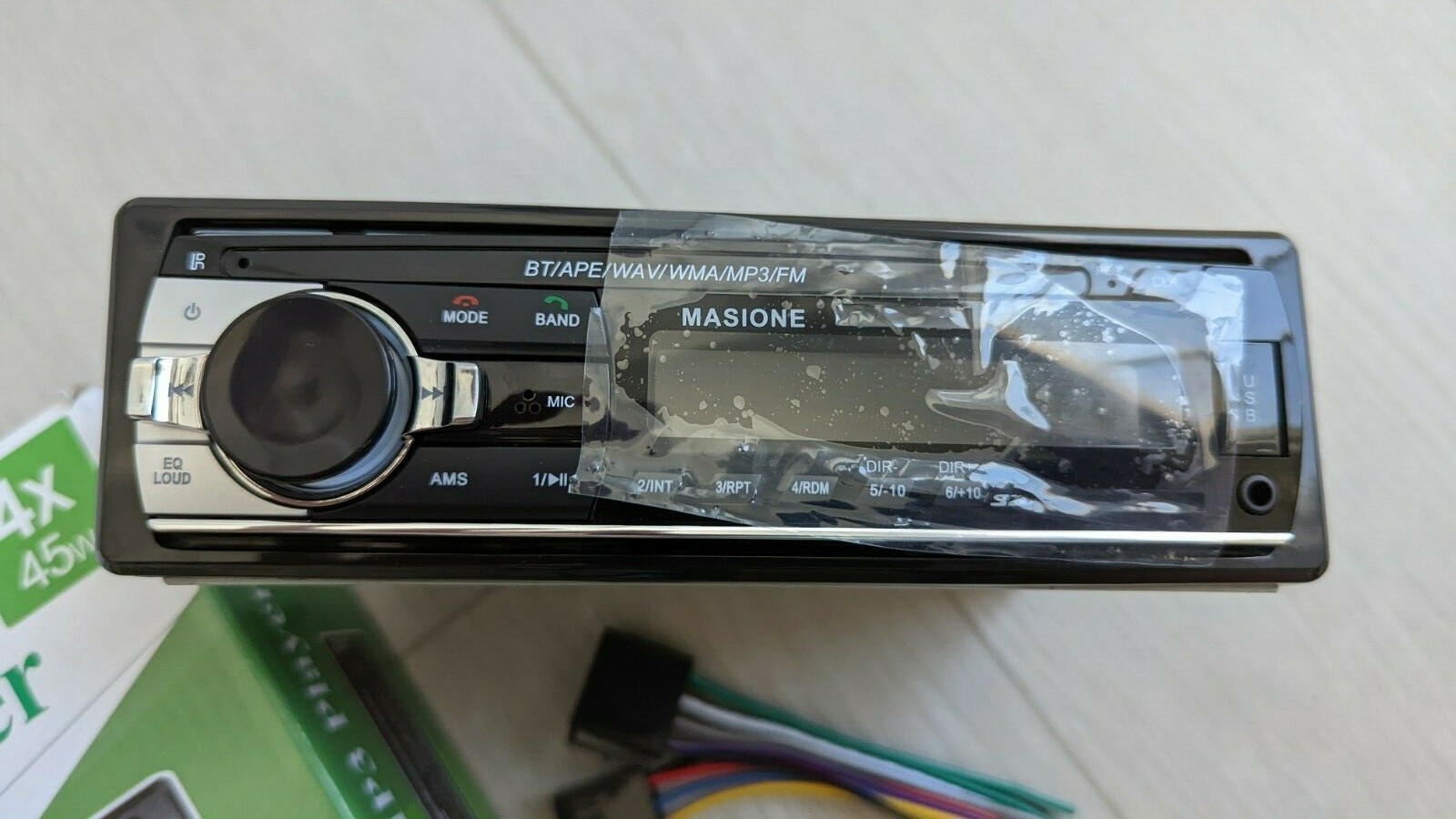 Masione Car MP3 Player Bluetooth 4x 45w BT/APE/WAV/WMA/MP3/FM BRAND NEW