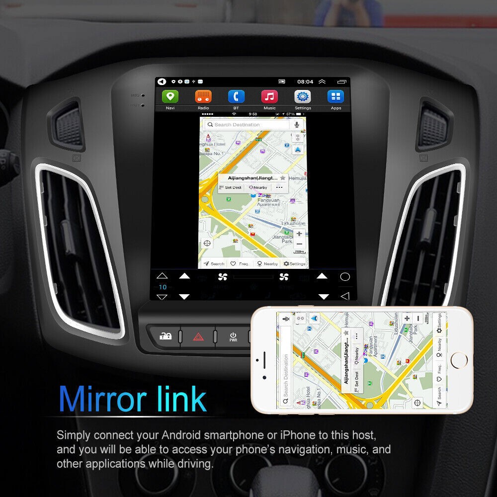 Car Radio Stereo Carplay For Ford Focus SWC Head Unit Wireless GPS SWC IPS HD