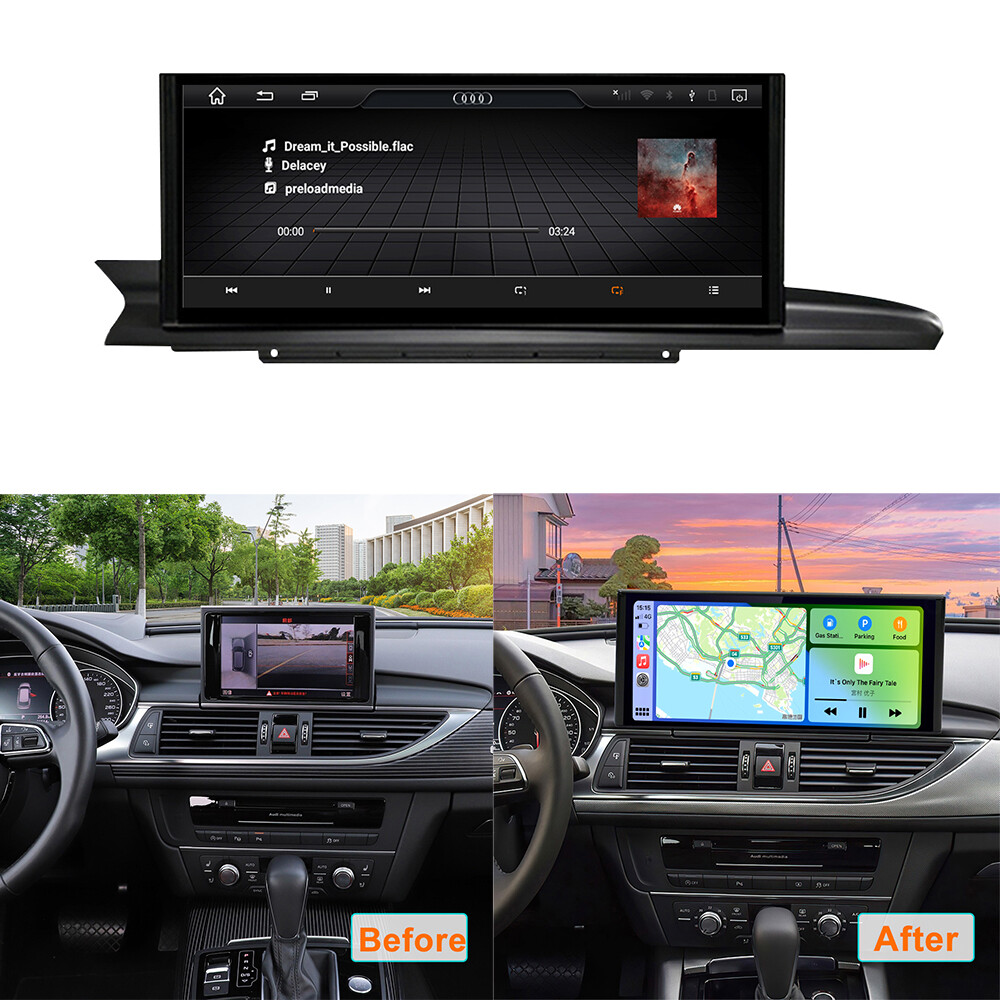 12.3″Car Stereo for Audi A6/A7 2018-2021 Wireless Carplay DSP BT Radio SWC FM/AM