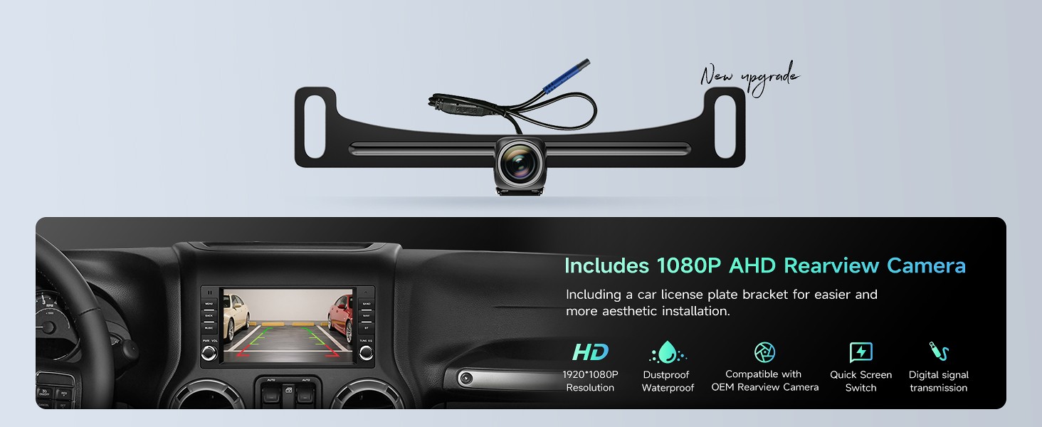 Car Stereo for Jeep, Dodge, Chrysler & Chevrolet Wireless Apple CarPlay Android