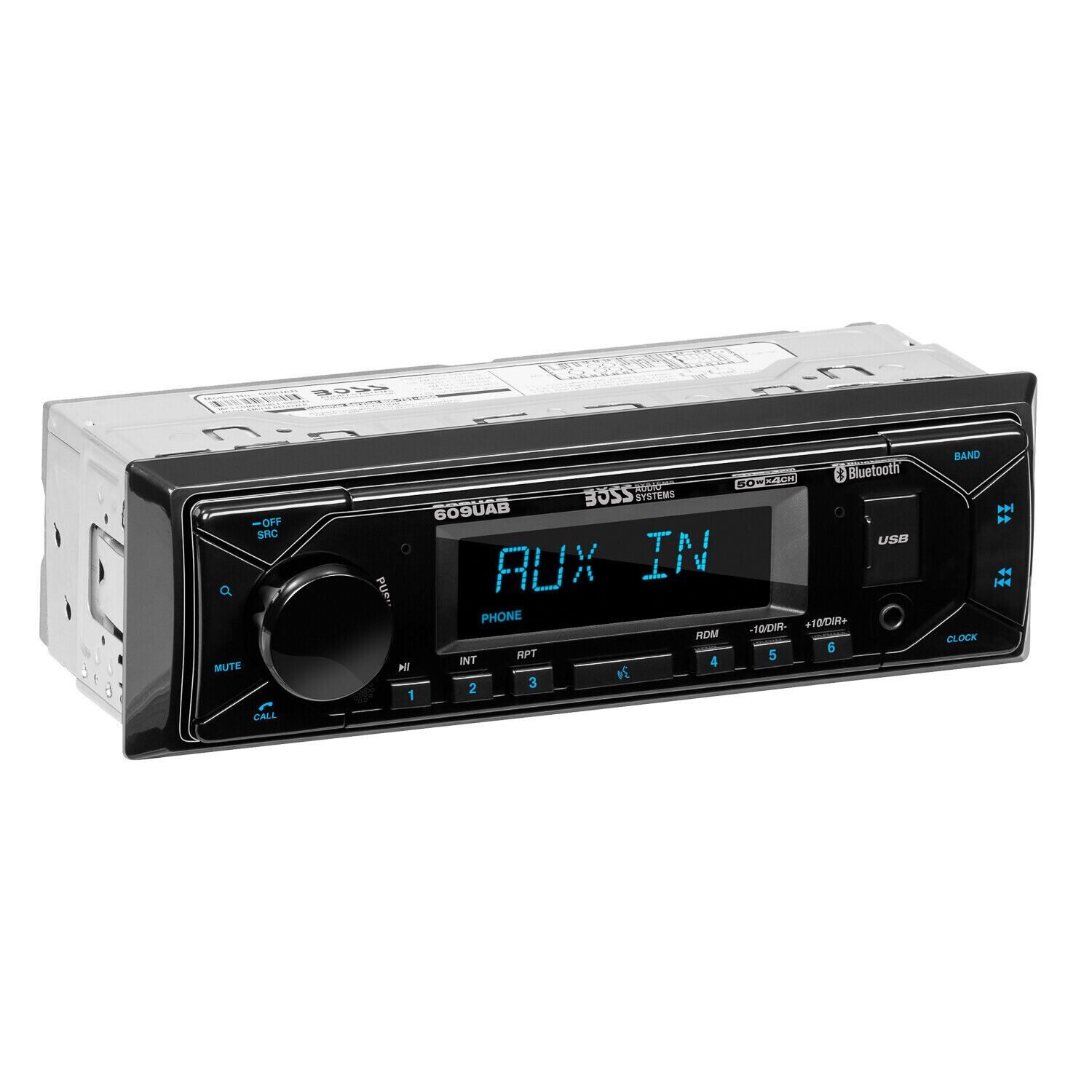 BOSS Audio Systems 609UAB Multimedia Car Stereo – Single Din, Bluetooth Audio
