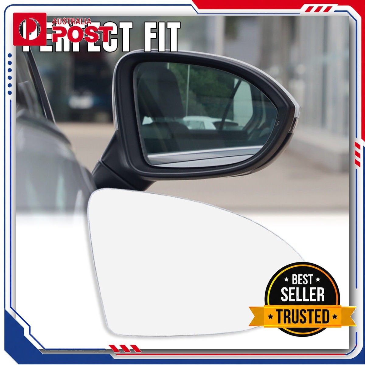 Driver Side Mirror Glass Heated Convex for VW Golf MK7 MK7.5 2013-2018