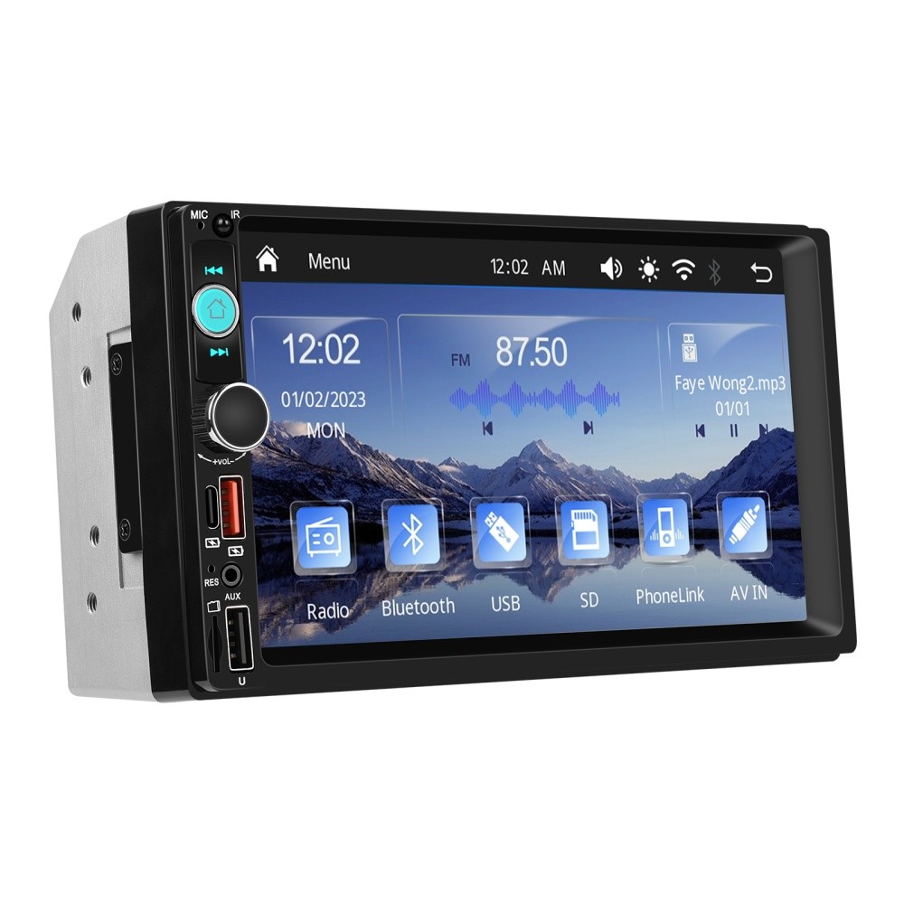 Double Din Apple Carplay Android Auto 7″ Car Stereo Radio Bluetooth Touch Screen