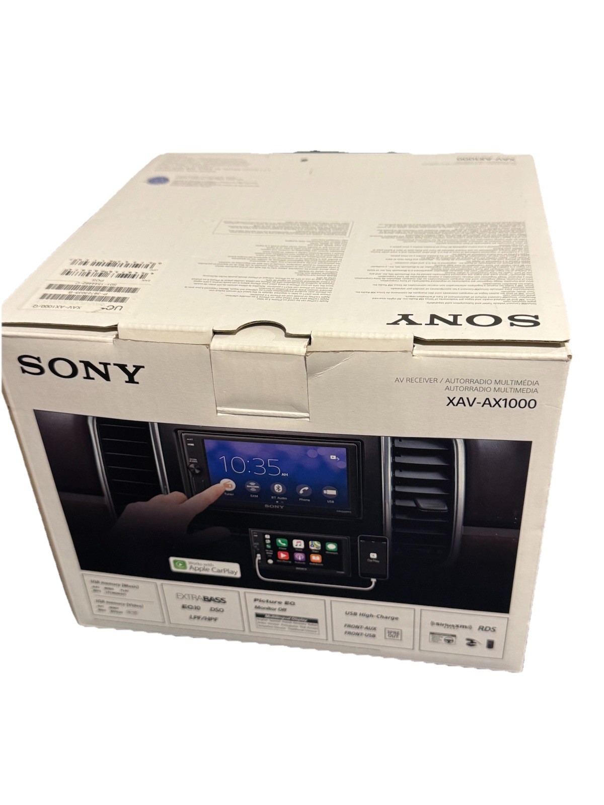 BOX AND INSTRUCTIONS ONLY! For Sony XAV-AX1000 Bluetooth Multimedia AV Receiver