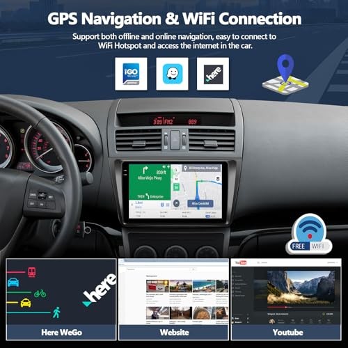 4G+64G Car Stereo Radio for Mazda 6 2008-2012 with Android 15 Wireless 4+64GB