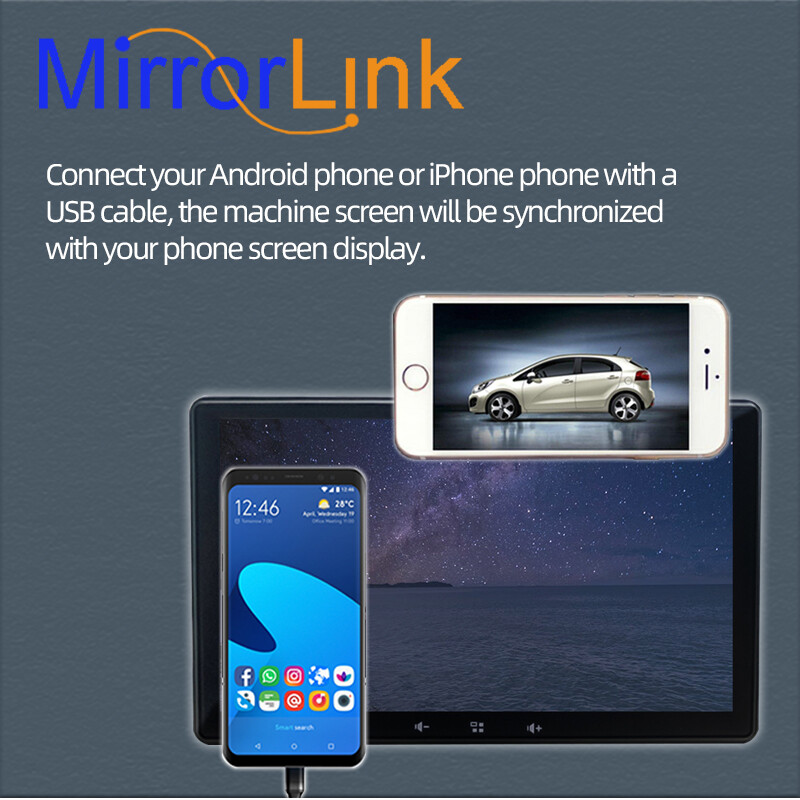 IPS Touchscreen CarPlay Portable Car Radio Stereo Universal 7 inch Android Auto