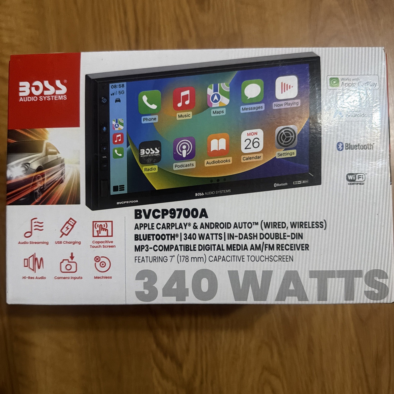 BOSS BVCP9700A-CFL 7″ Touchscreen Car Stereo Apple CarPlay Android Bluetooth