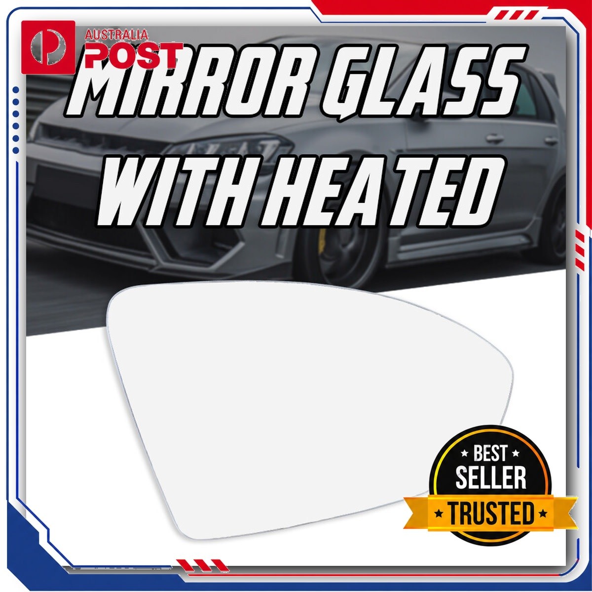 Driver Side Mirror Glass Heated Convex for VW Golf MK7 MK7.5 2013-2018