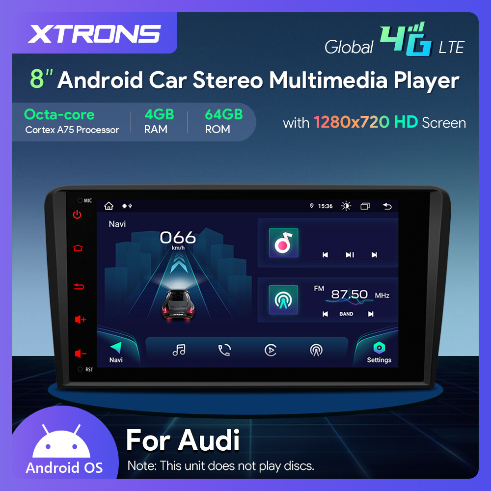 8″ Car Play Android 13 8-Core 64GB Stereo GPS Radio Navi For Audi A3 S3 RS3 8P