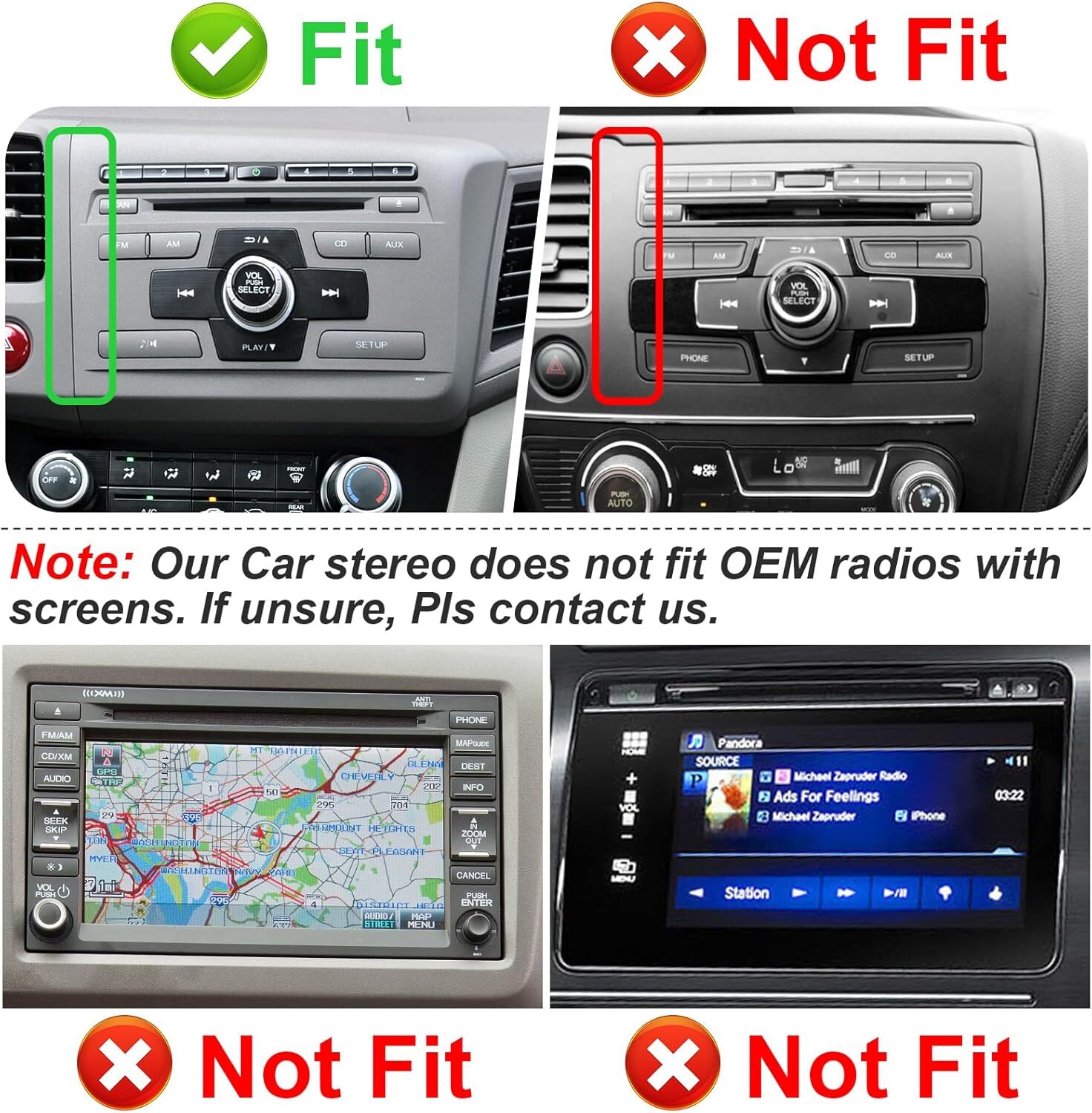 2G+32G Carplay Android 12 Car Stereo Radio For 2012 Honda Civic GPS +Camera