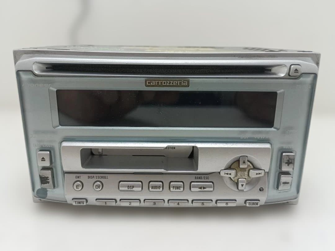 Tested Pioneer Carrozzeria FH-P414 2DIN CD Cassette Deck Car Audio Player