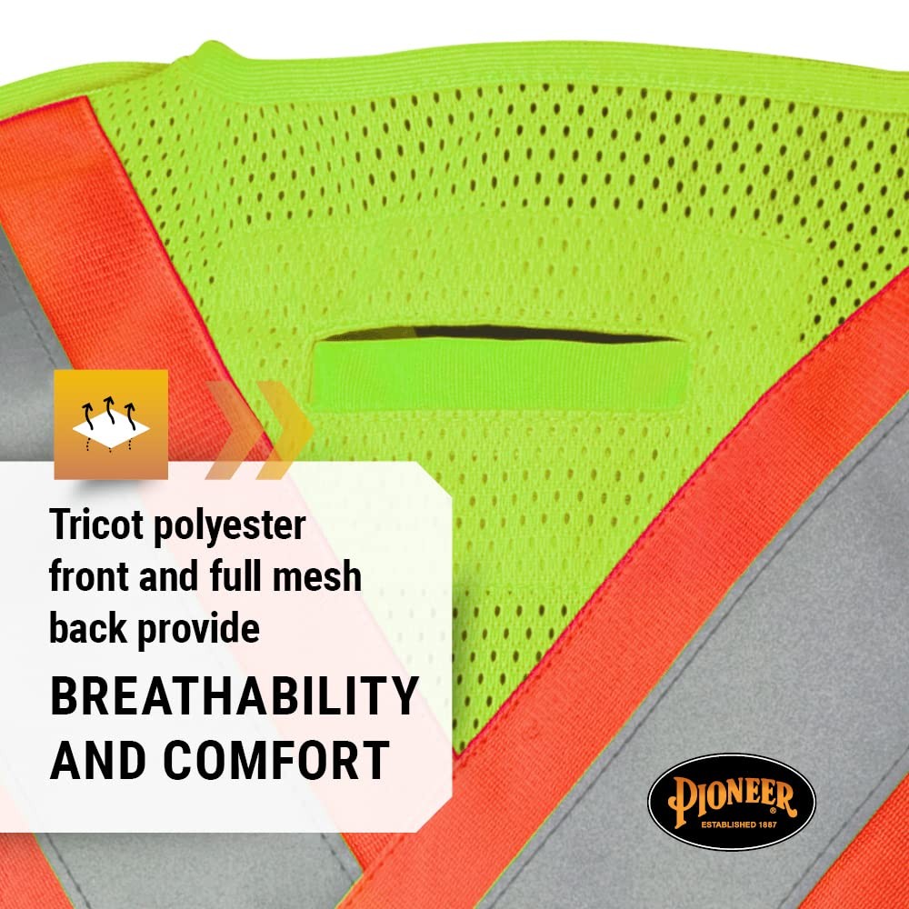Pioneer Hi-Vis Safety Vest – StarTech Reflective Tape – Snap Break Away, Breatha