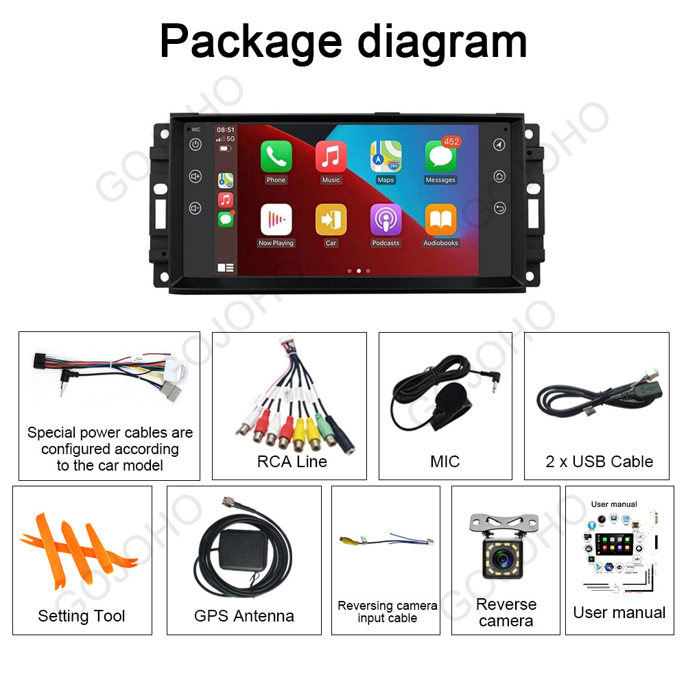 Android15 For Jeep Patriot 2009-2011 Car Radio Stereo Carplay GPS Navi Screen 7″