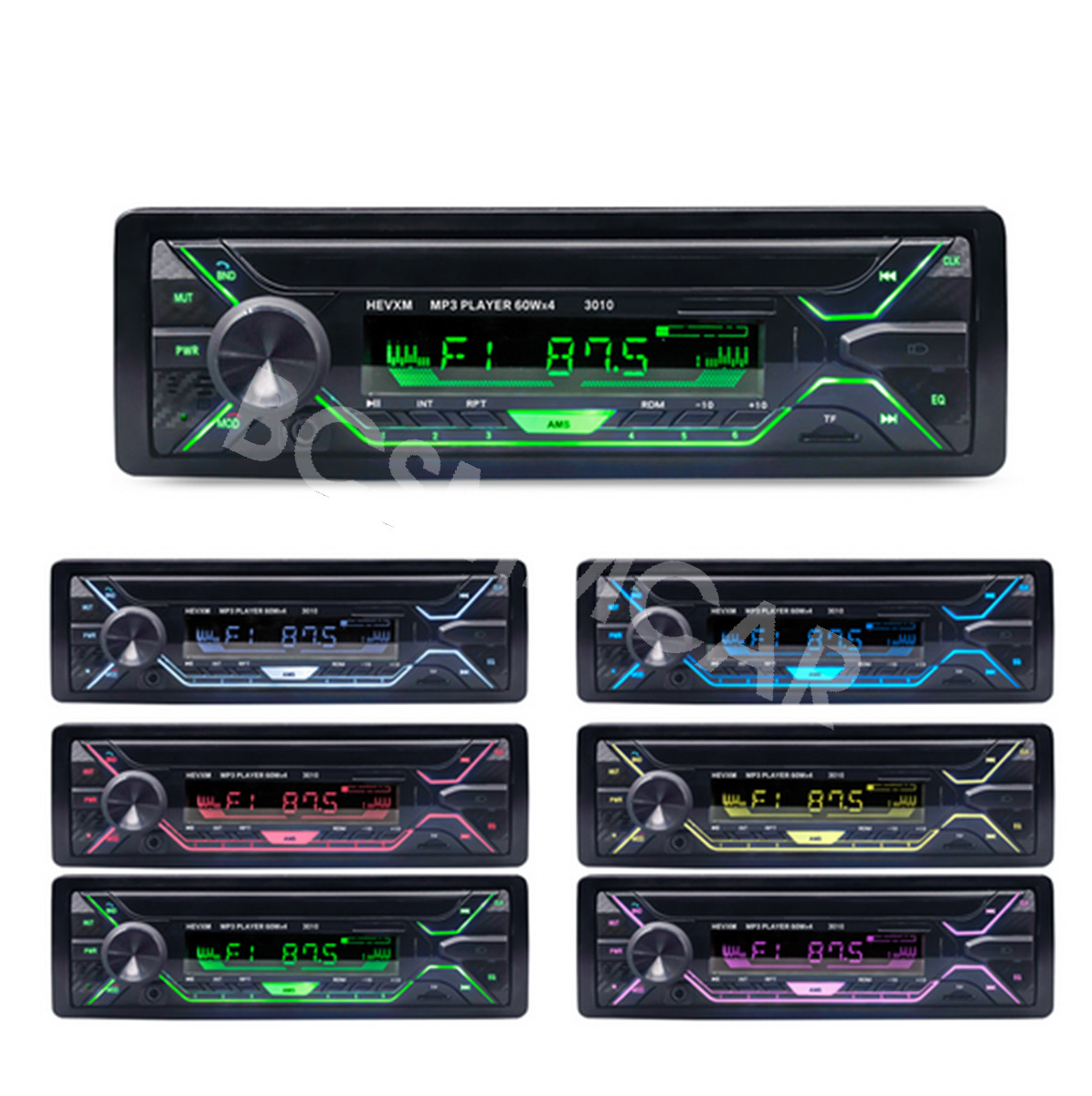Single Din Car Radio Stereo MP3 Player Head Unit In-dash Bluetooth/USB/TF/FM/AUX