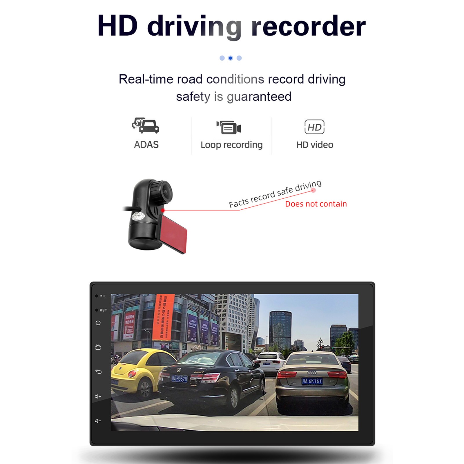 7″ Android 10 2G+64G Quad Core GPS WiFi Bluetooth Car Stereo MP5 Player Carplay
