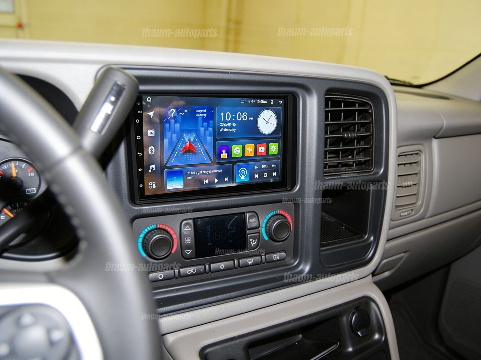 GPS CarPlay Car Radio Camera For 2003 -2006 GMC Sierra 1500 2500 3500 Player CAM