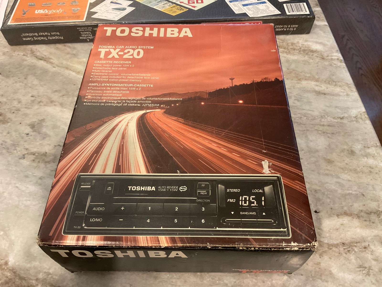 Toshiba TX-20 Car Audio AM/FM Radio Cassette Receiver Detachable Face NIB