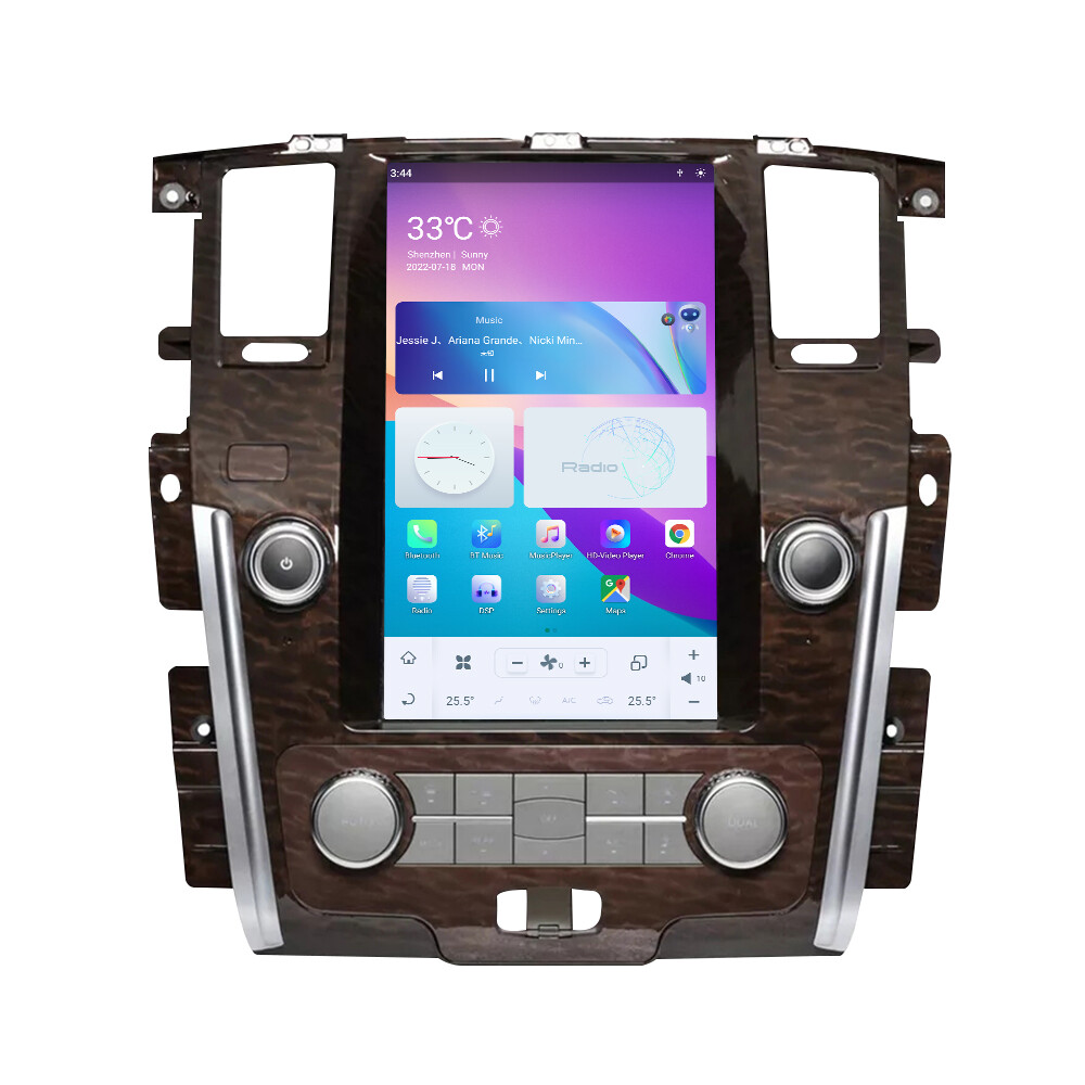 13.6″Car Radio for Nissan Patrol SE 2012-2019 Wooden GPS Navi BT Hands-free Call