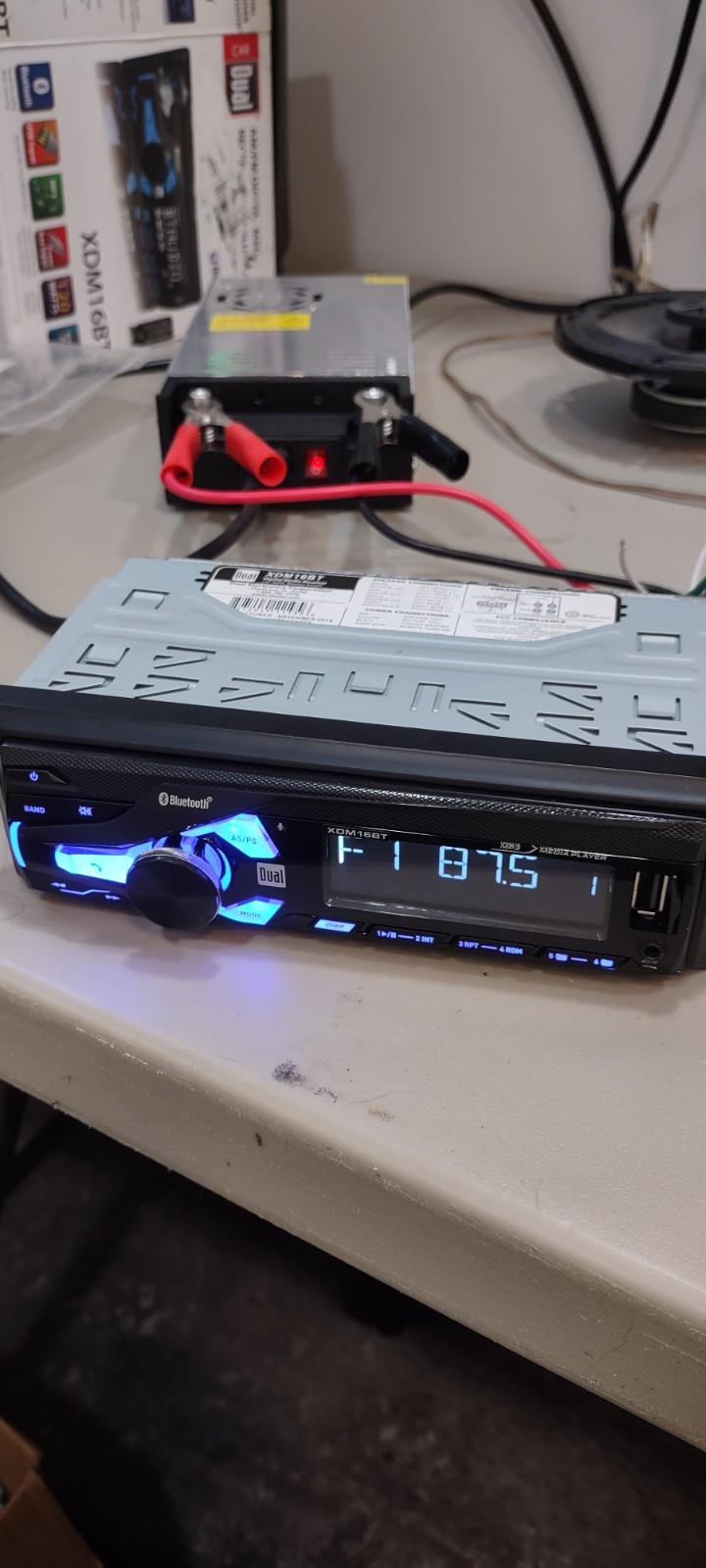 Car Radio Dual AM/FM Digital media With Bluetooth XDM16BT Tested READ DESCRIP