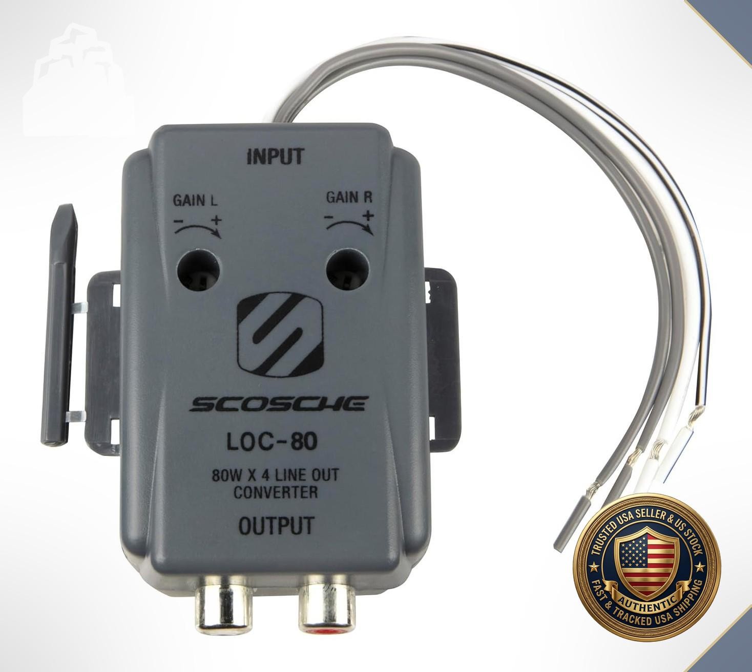 Line Output Converter 2 Channel RCA High Low Car Audio Amplifier