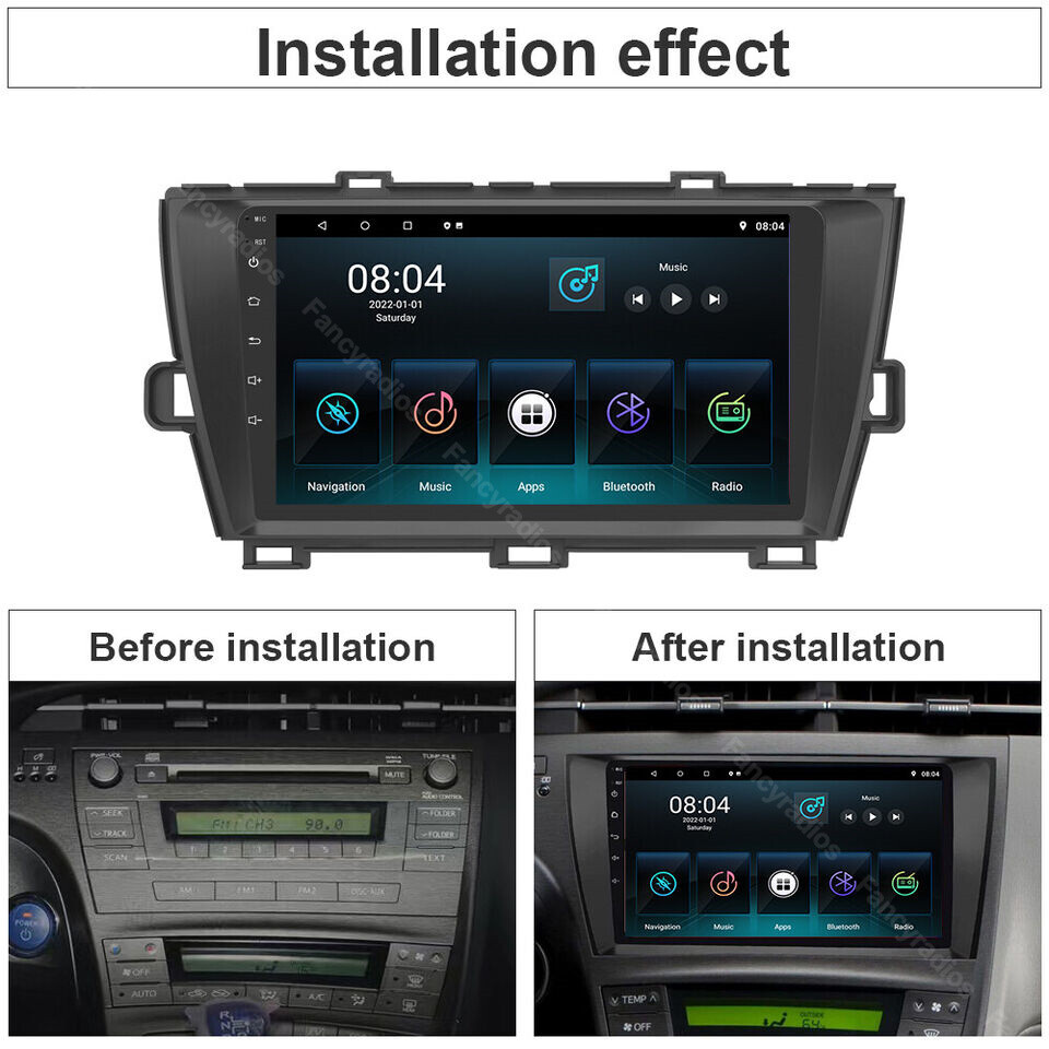 Android 13 For Toyota Prius 2010-2015 Carplay Car Stereo Radio Navi GPS 1280*800