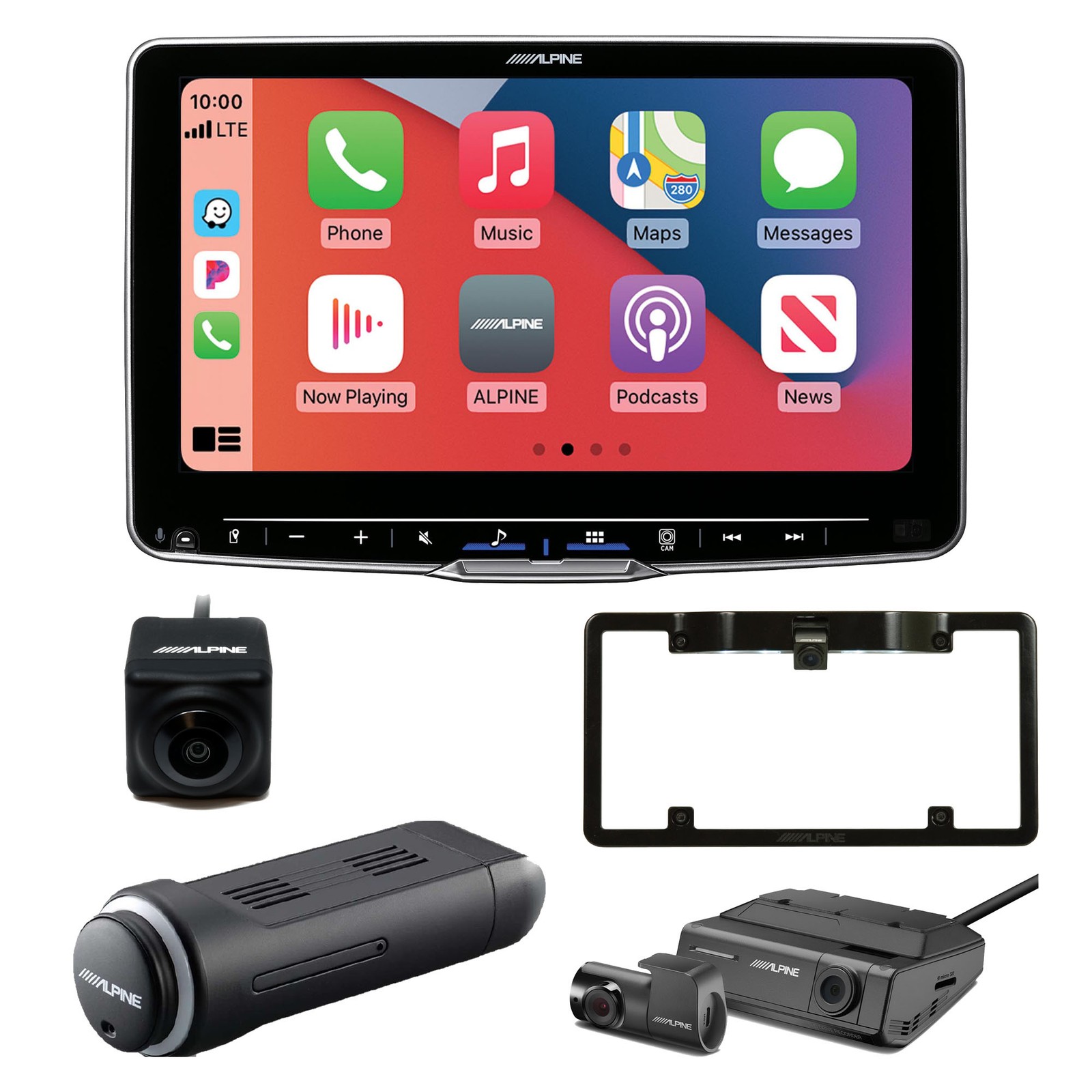 Alpine ILX-F509 Halo9 9″ Receiver w/ Nav Module, Camera, DVR-C320R