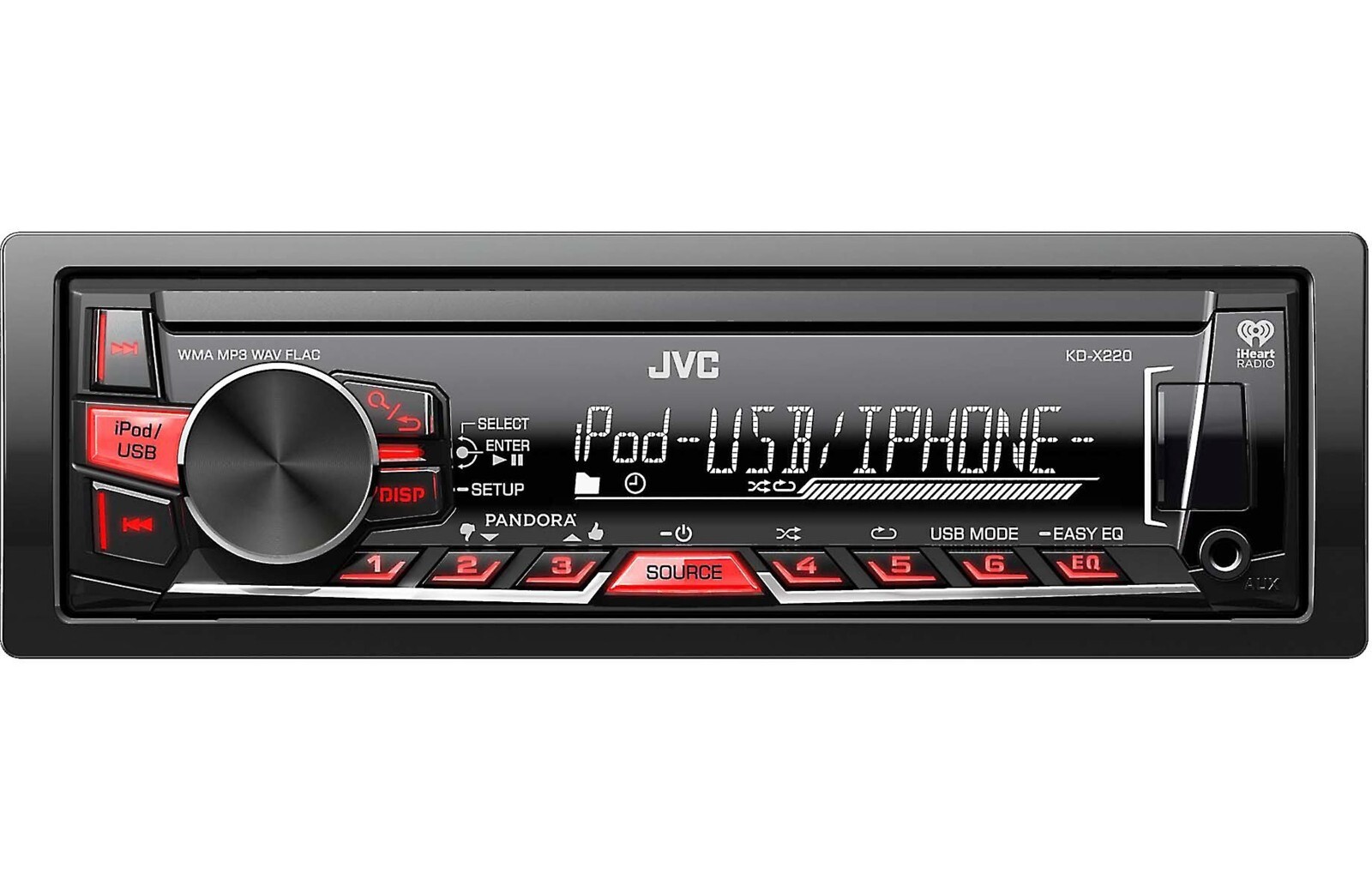 JVC KD-X220 Car Stereo Media Player Android iPhone Pandora AM FM USB Aux 50w x4