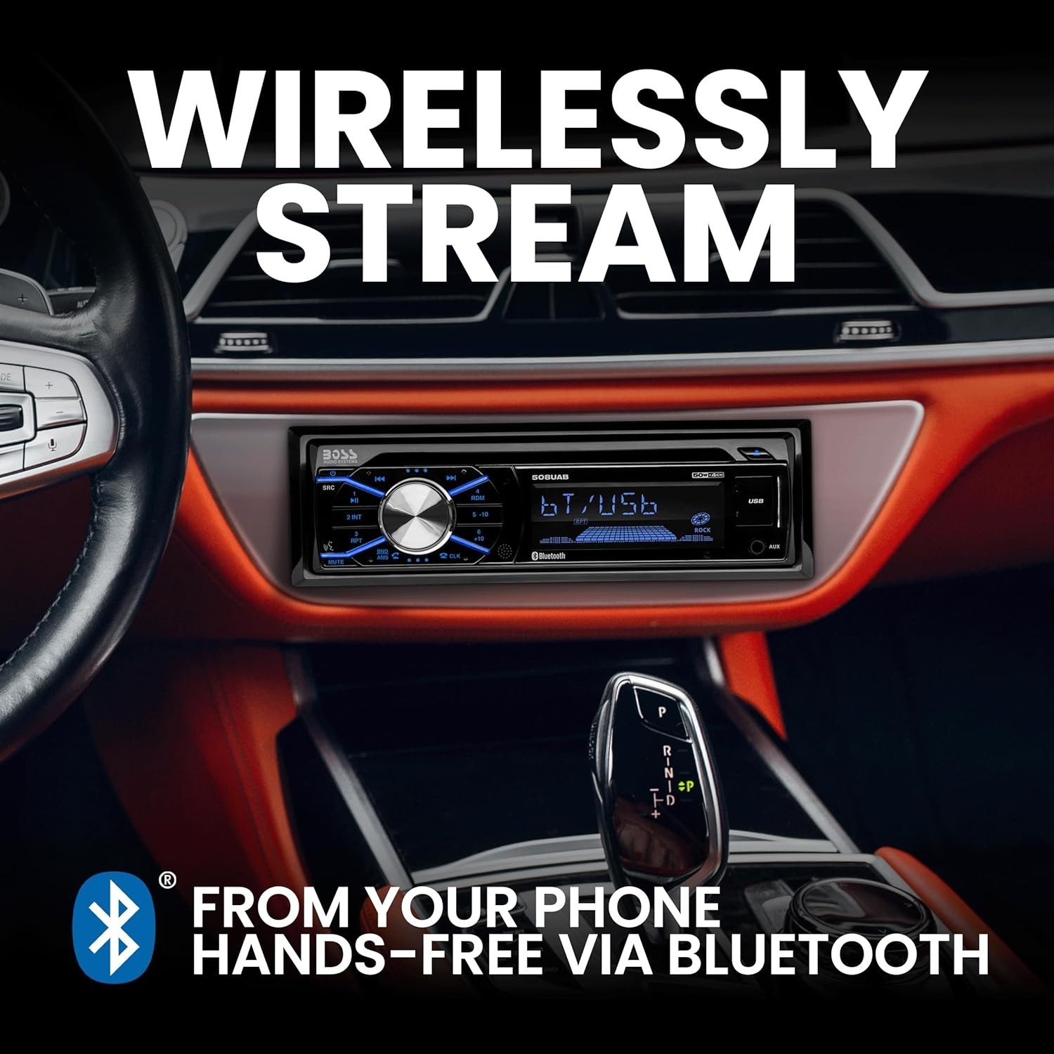 Explore Superior Audio with the 508UAB Bluetooth Car Stereo: CD, USB + Aux-in