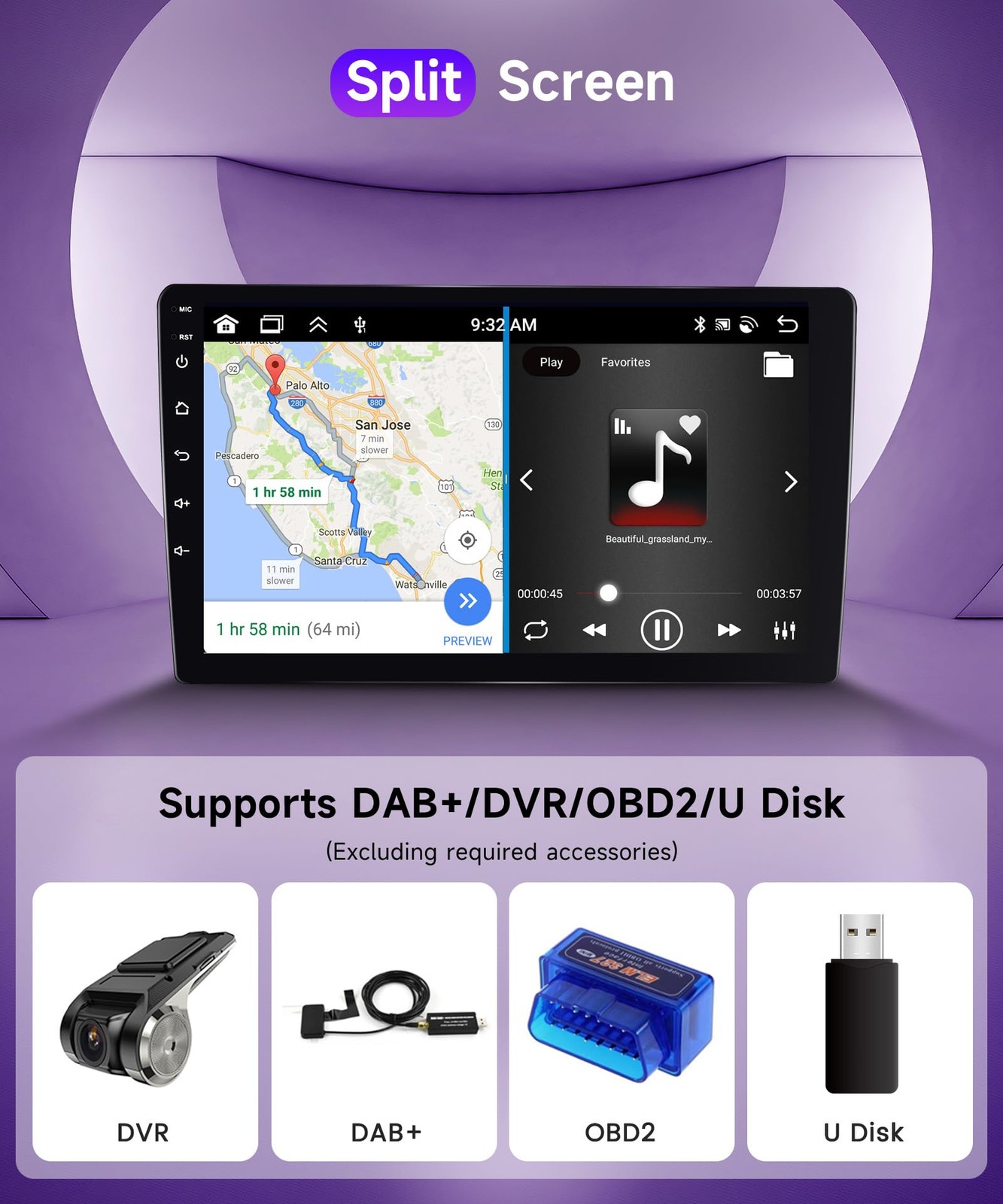 4Core 2G64G Car Radio For Toyota Yaris Vios 2007-2013 Android Car Stereo