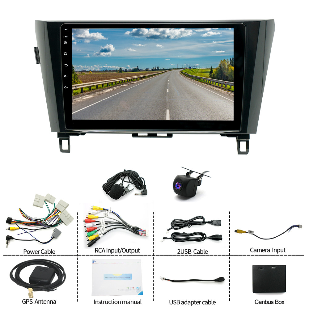 For 2014-2017 Nissan Rogue Carplay Android 13 Car Stereo 2 Din Radio GPS Navi
