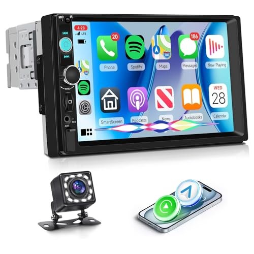 7″ Single Din Car Stereo MP5 Multimedia Player with 7″ Wireless Carplay