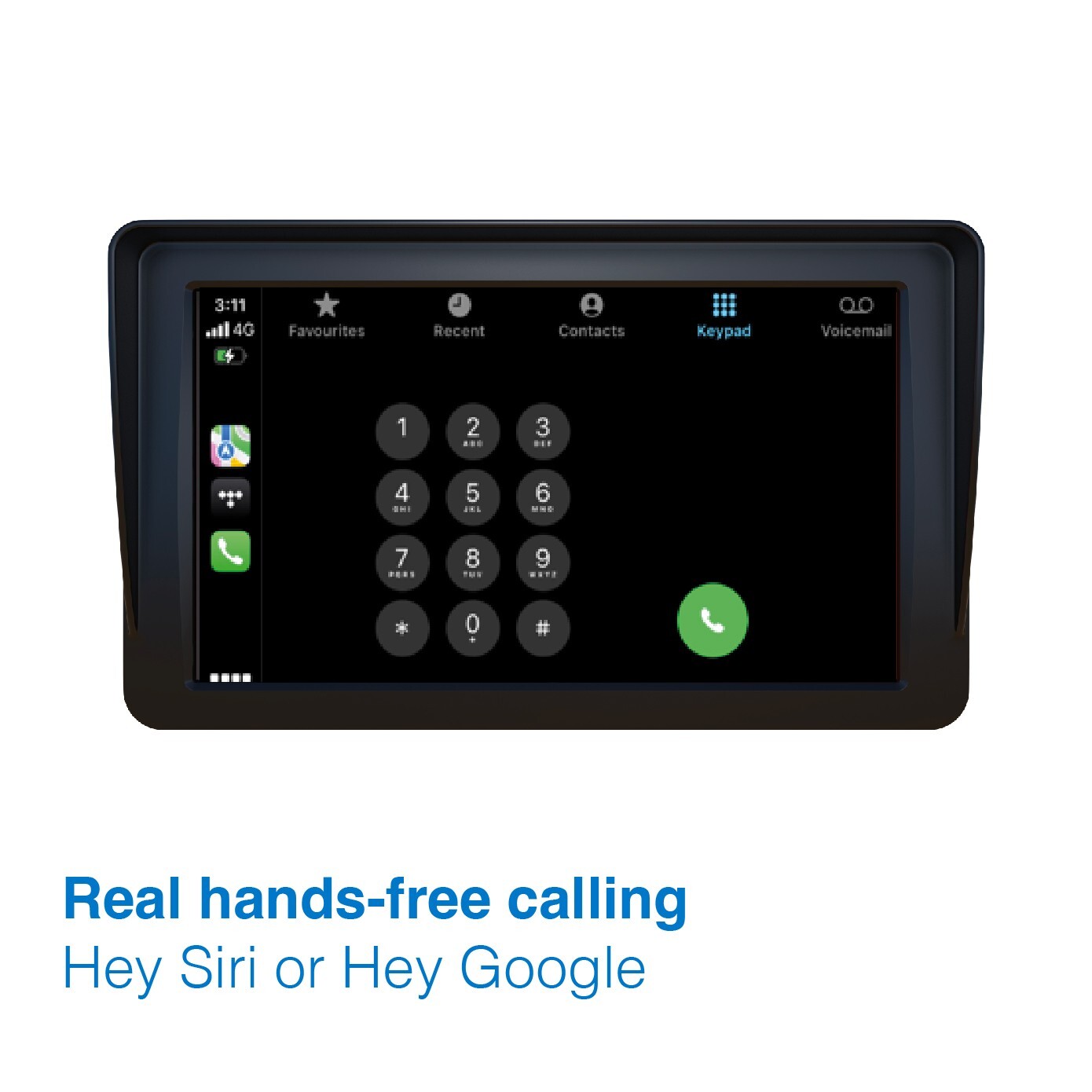 Laser 7″ CarPlay/Android Auto Touchscreen | Navigation, Music, Voice Assist