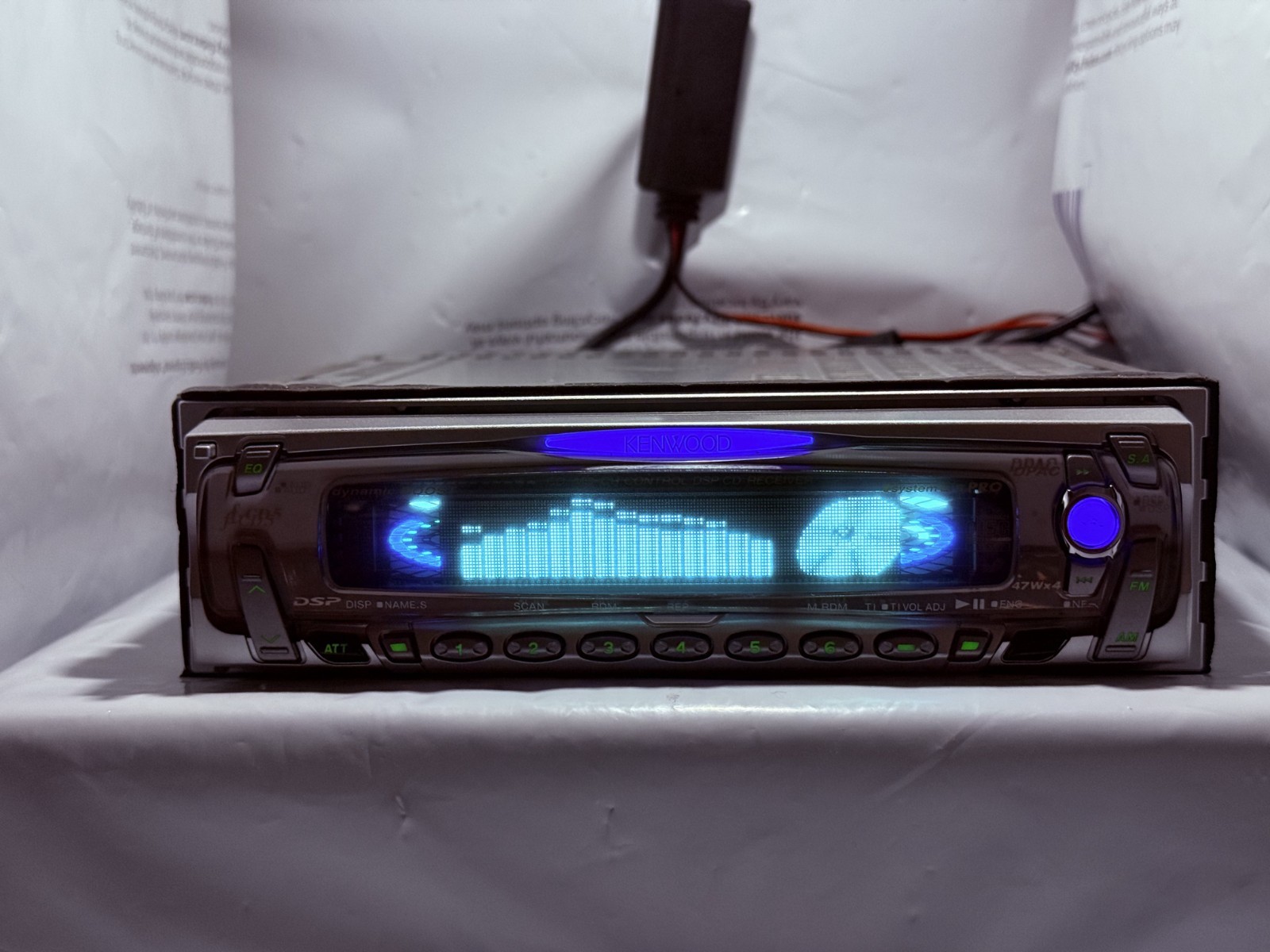 Kenwood f-CD5 JDM Car CD Player Receiver Japan w/ External Bluetooth Tested