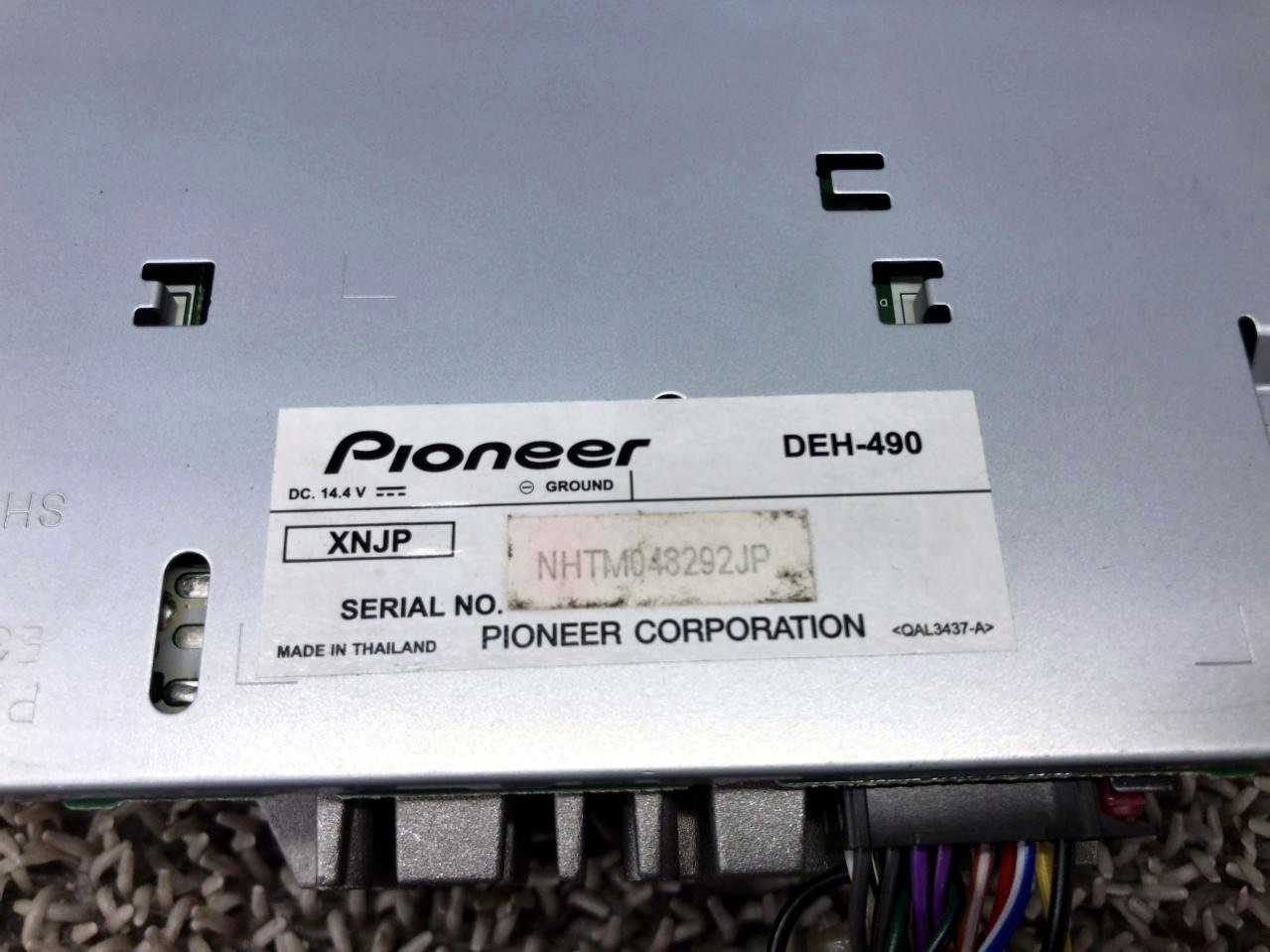 Pioneer carrozzeria DEH-490 Car Stereo Receiver Tested Working w/ Harness Japan