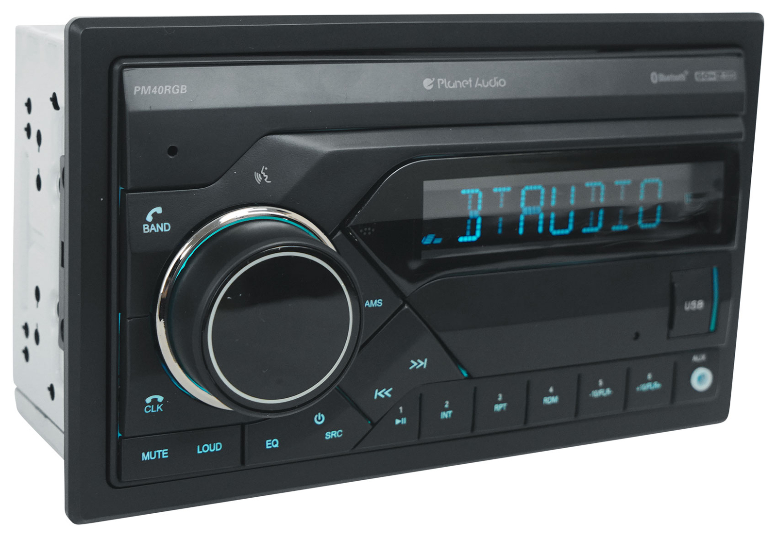 Planet Audio PM40RGB 2-Din Digital Media Car Stereo Receiver w/Bluetooth/USB/AUX