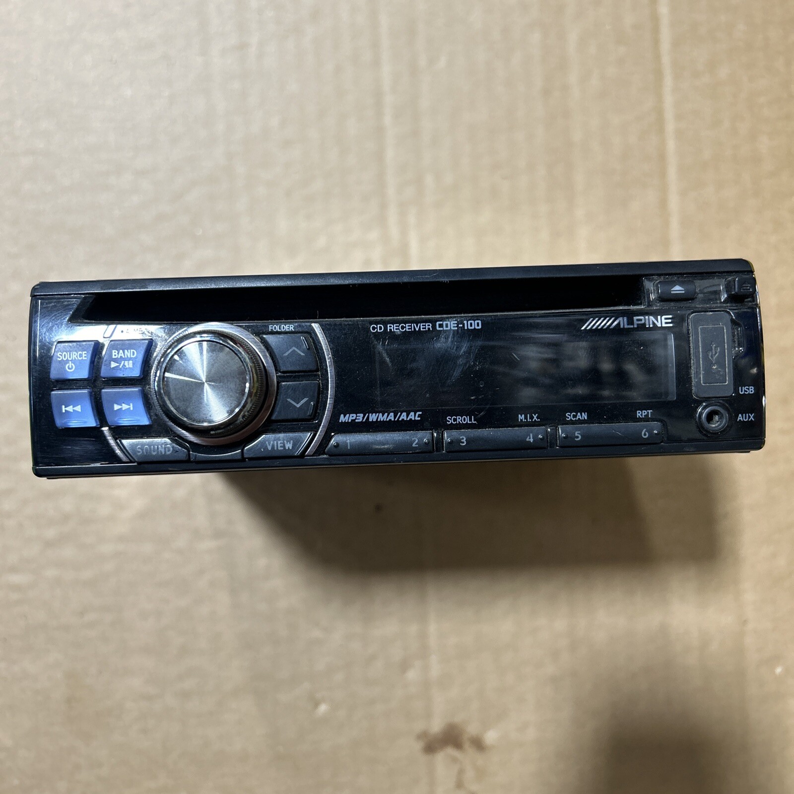 ✅ALPINE CDE-100 CAR AUDIO STEREO CD RECEIVER IN DASH USB AUX Car Audio Stereo.