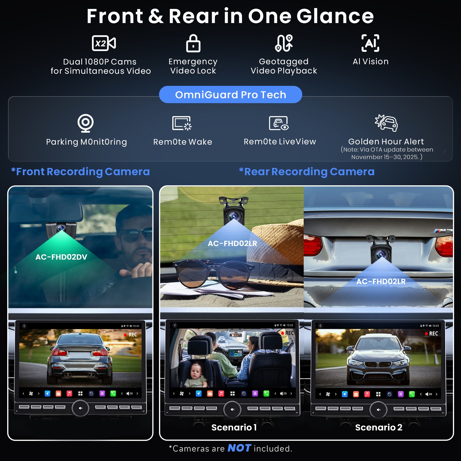 ATOTO 12.9″ AI Android Car Stereo CarPlay Full Set Built-in G-Sensor Remote Wake