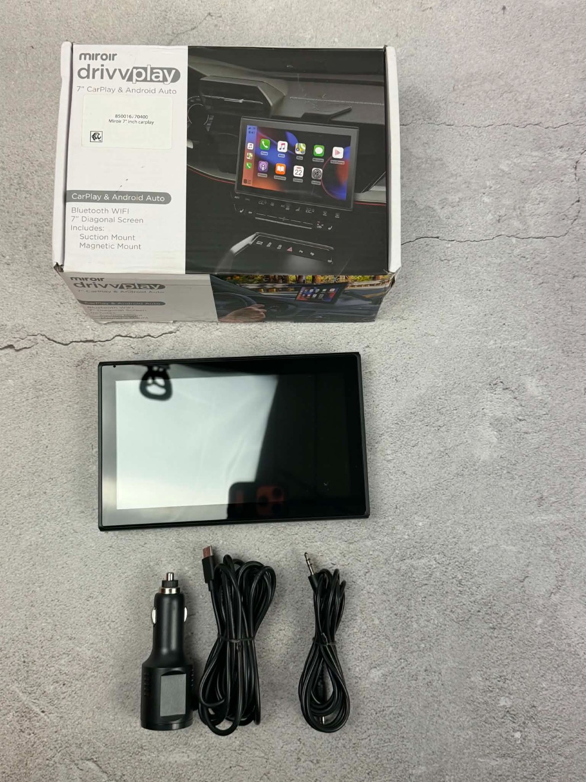 Miroir Drivvplay M1003-7 7″ Wireless CarPlay & Android Auto Display – No Mounts
