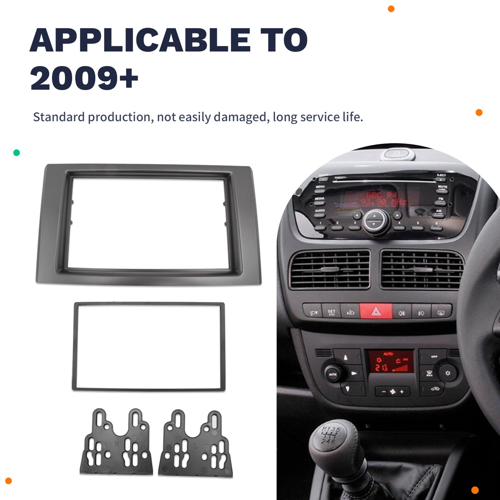 Din Car Fascia Radio Panel for Daily 2006-2014 Audio Frame Dash7736