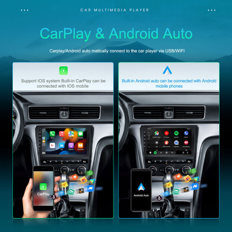 2+32GB Android 12 Carplay Car Stereo Navi Wifi GPS Radio for Audi A4 2002-2008